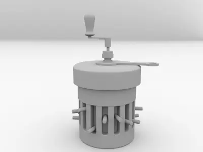 Curta coffee grinder 3D model