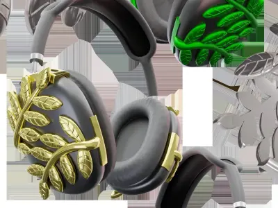 Airpods Max Attachments Bohemian Forest 3D print model