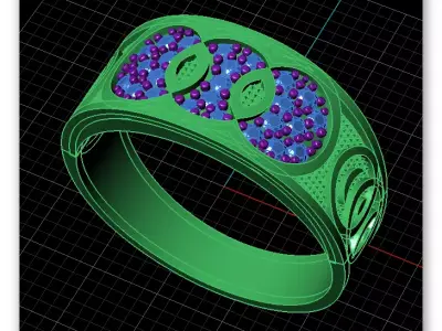 free jewelry ring Free 3D print model purchase