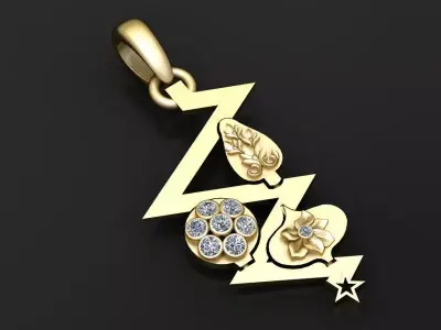  luxury accessory pendant 3D printable model  3D print model