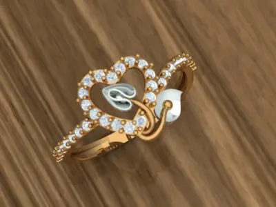 48 light weighted gold and silver rings  3D print model