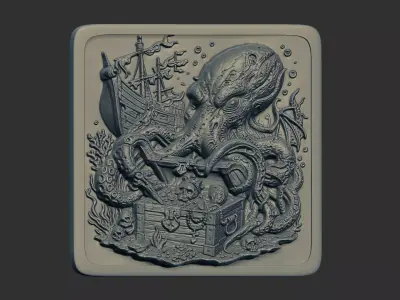 octobus tresurebox cnc model 3D print model