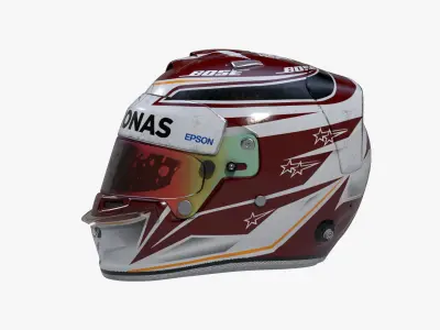 Hamilton helmet 2019 Low-poly 3D model