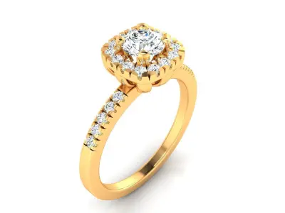 Ring M171 The luxury female ring with gems wedding 3D print model