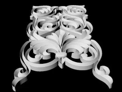Central decor ornament for furniture 3D model 221