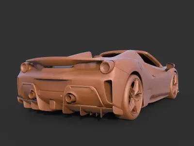 Ferrari 488 Pista Spider 3D print model