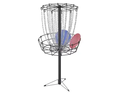 Frisbee Golf Basket Free 3D model
