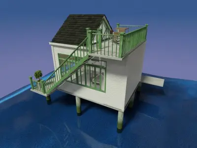 Chalet Holiday Resort Small House Building Free 3D model