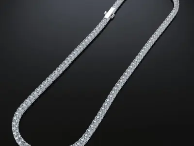 Necklace Tennis chain 2 8 mm 3D print model