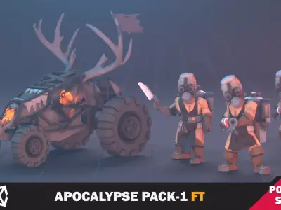Apocalypse Flame Thrower Pack Low-poly 3D model