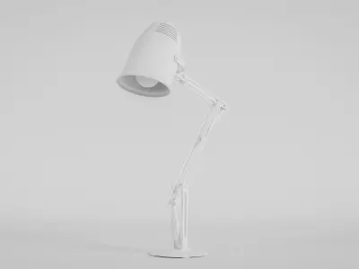 Industrial sci-fi desk lamp concept Low-poly 3D model