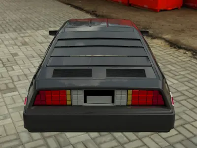 Delorean DMC-12 Low-poly 3D model