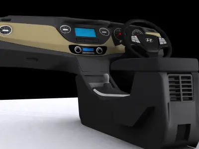 Car Intirior Low-poly 3D model