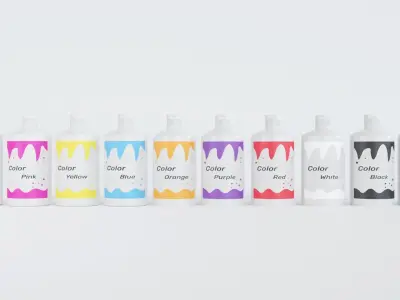 Paint Bottle Colors 3D model