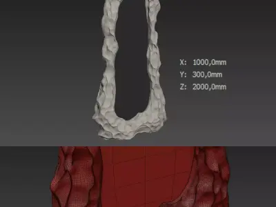 Decorative Floor Mirror V1 3D model