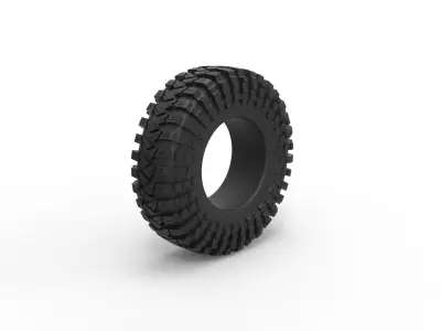Mud tire Scale 1 to 10 3D print model
