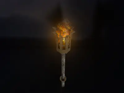 Torch 01 Low-poly 3D model