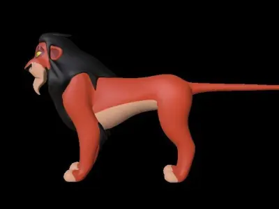 Scar Lion King Low-poly 3D model