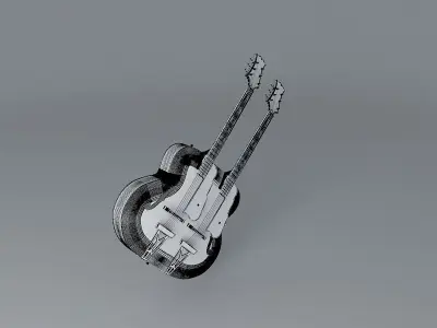 Stromberg Master 400 double neck guitar Free 3D model