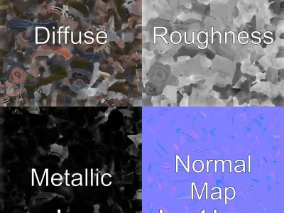 Rusted Abandoned Tractor Post-Apocalyptic Model Low-poly 3D model