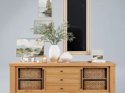 Oakleigh Media Console 80 Livingroom Table Create and Barrell C Low-poly 3D model