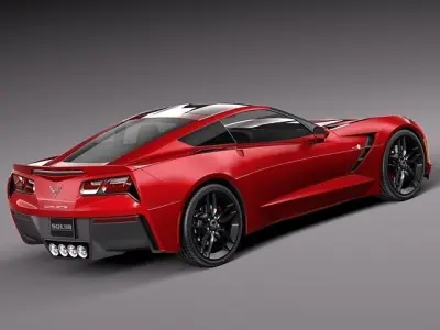 Chevrolet Corvette C7 Stingray Coupe CG 2014 3D model