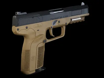 FN Five-seveN Pistol Low-poly 3D model