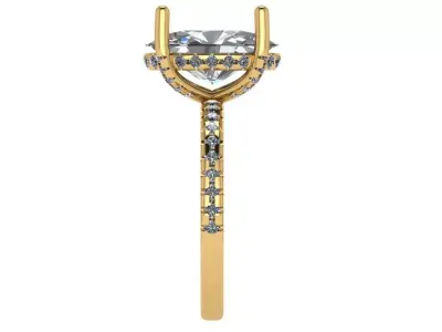 oval solitare 3 carat  3D print model