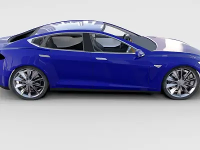 Tesla Model 3 and Model S with interior Pack 3D model