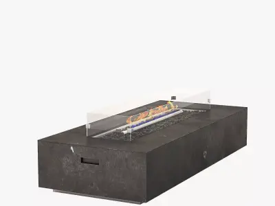 Fayette Linear Outdoor Fire-pit Fire Table 3D model