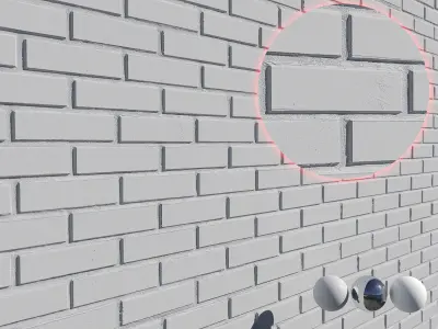 Brick Wall Scan 3D model