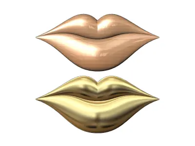 Lips rosette onlay relief 3D print model