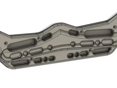 Fingerboard bar climbing wall campus board Rock Container 3D print model