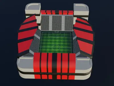 Football Stadium - Milan Low-poly 3D model