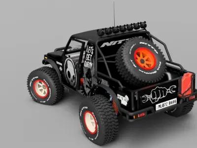 Extreme suzuki samurai 3D model