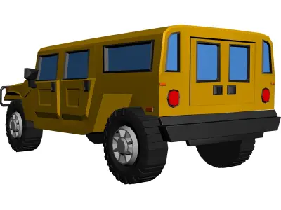 HUMMER H1 Hypercasual Low-poly 3D model