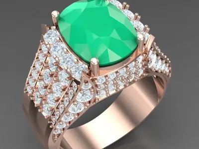 Luxury Men Rings Designs 5MR048 3D print model