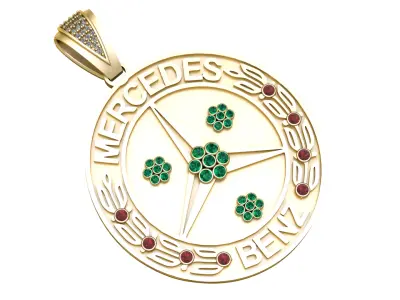 MERCEDES BENZ LOGO PENDANT 3D PRINTABLE MODEL 3D print model