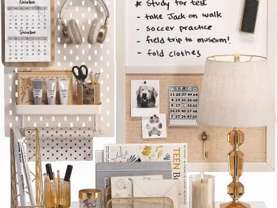 Studyroom and Workplace for Teenager and kids 3D Model Collection