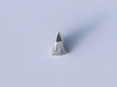 Vase grounded tipping triangle with dense organic lattice 3D print model