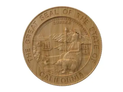 California state seal 3D print model