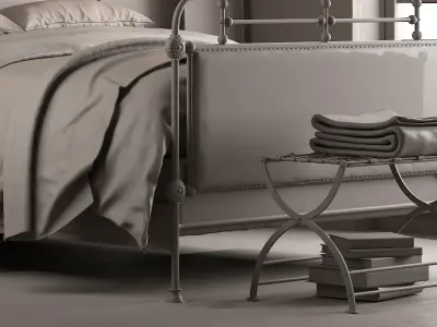 1920s French style bedroom 034 3D model