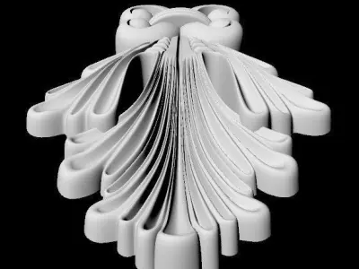 Central decor ornament for furniture 3D model 89