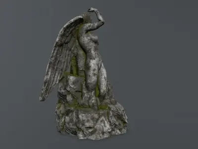 woman statue 2  Low-poly 3D model