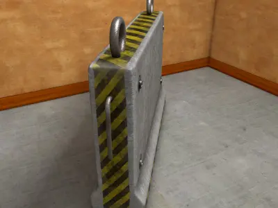 Road Block Armored Concrete 3D model