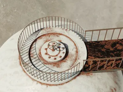 Sphere tank Low-poly 3D model