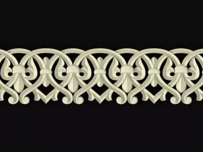 Central decor ornament for furniture 3D model 249