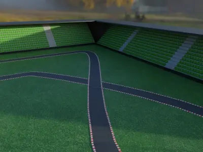 Race Track Low-poly 3D model