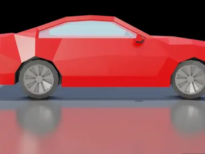 Low Poly car model Low-poly 3D model