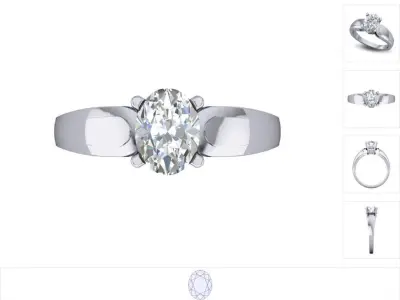 Women ring 3dm stl render detail 3D print model 27